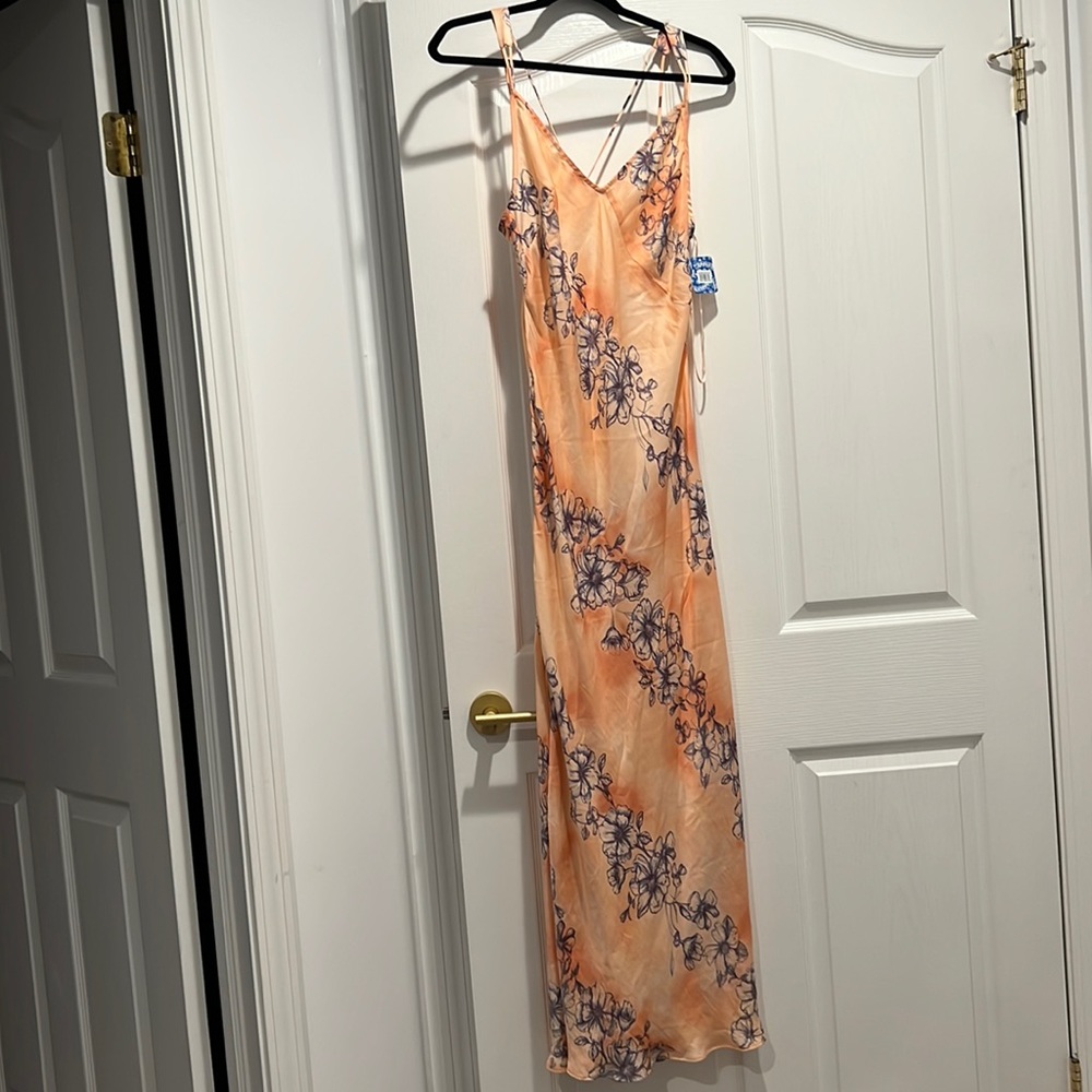 NWT Free People XS floral maxi dress.